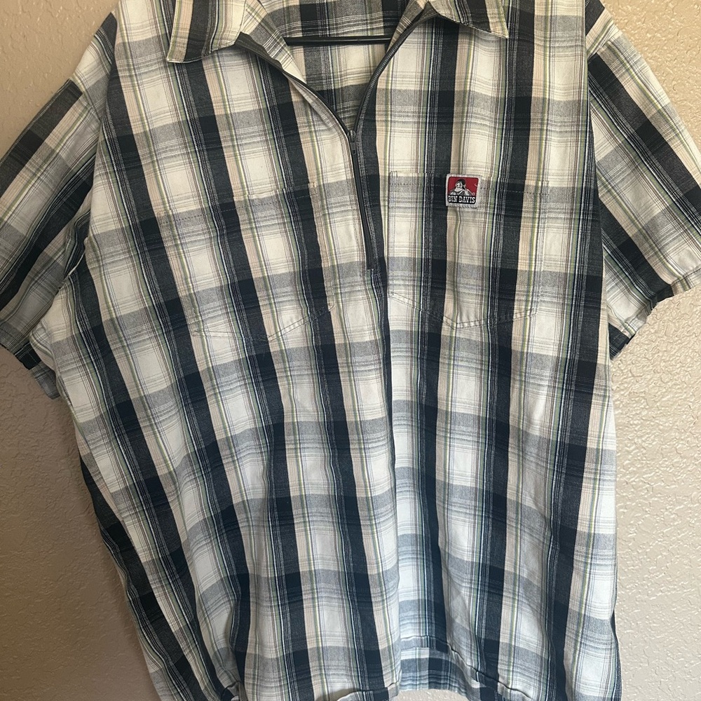 Ben Davis Black and White Casual Button Down Shirt